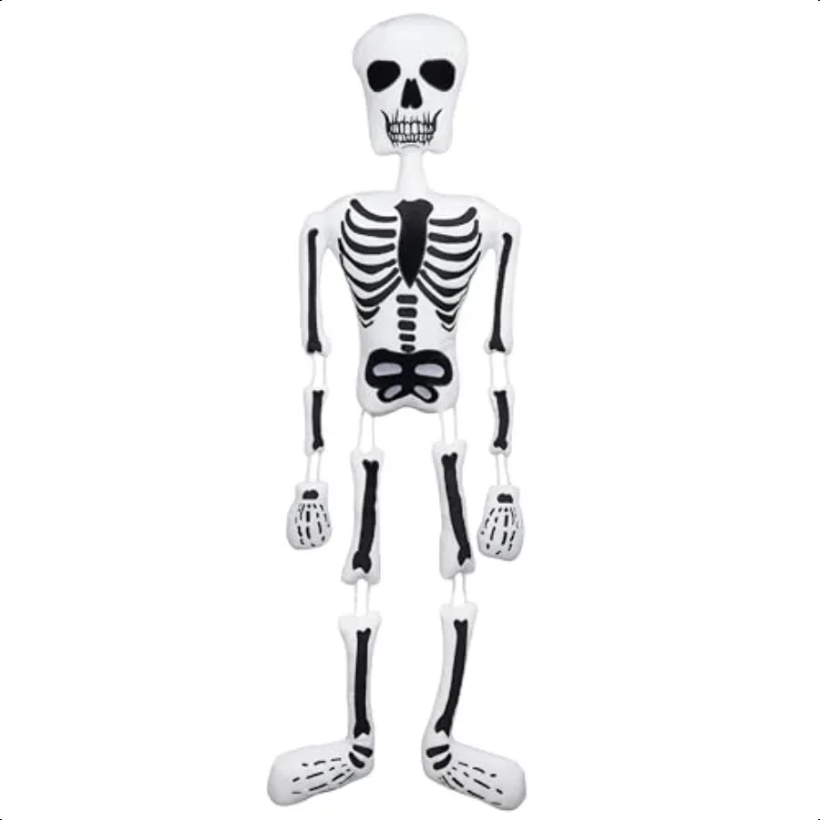 

43 Inch Halloween Skeleton Throw Pillow The Skull Man Plush Life Size Skull Man Decor Pillow Easter Decorations Indoor for Fest