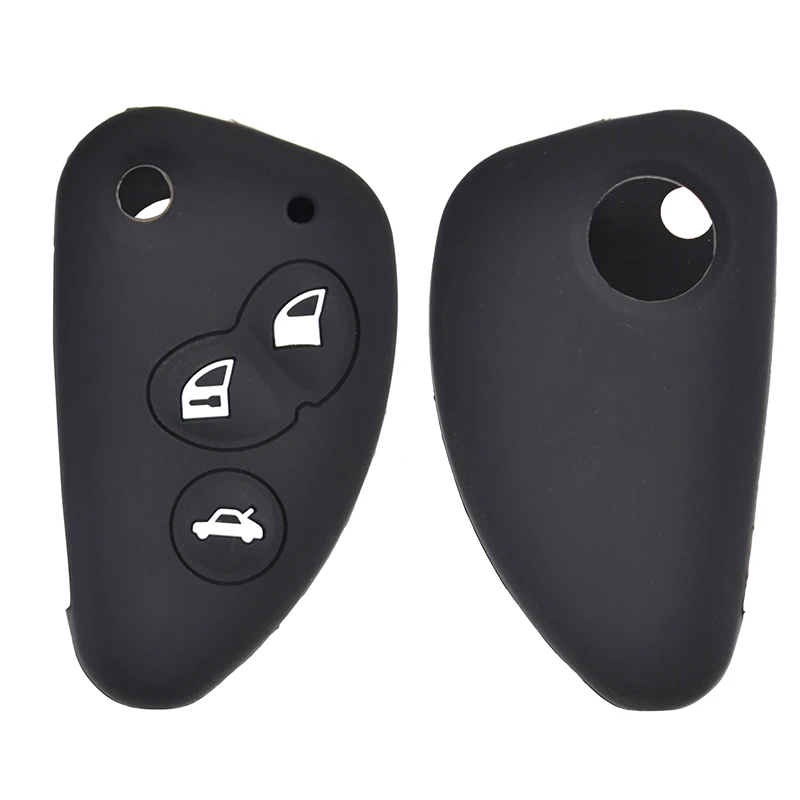 3 Button Silicone Car Remote Key Fob Shell Cover Case For Alfa Romeo 147 156 166 GT JTD TS Skin Holder Protector