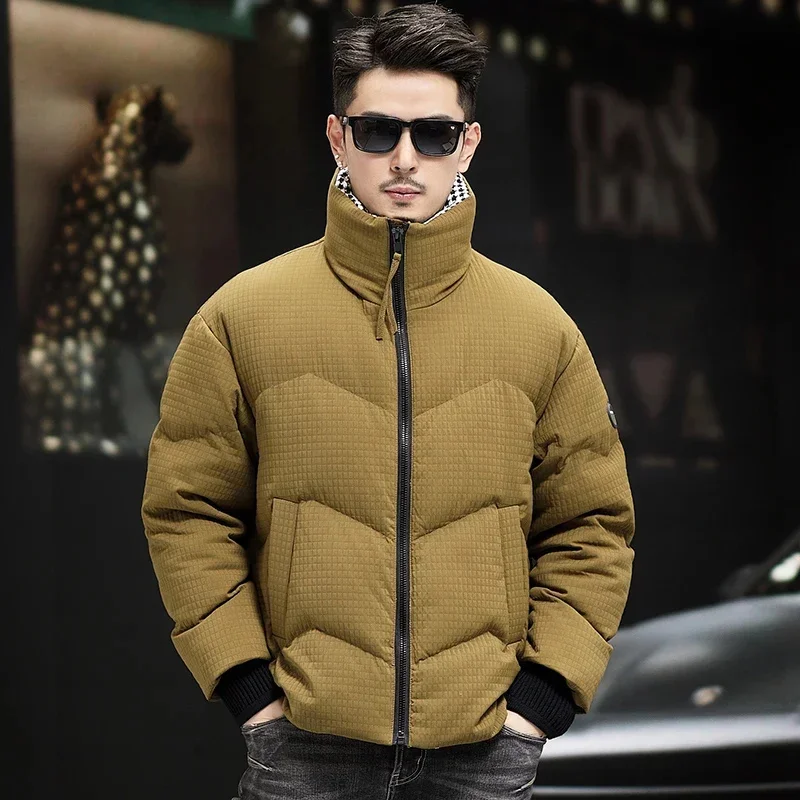 2025 Nueva chaqueta de plumón para hombre Ropa de diseñador Corto de invierno engrosado Li Ling Duck lleno de lujo