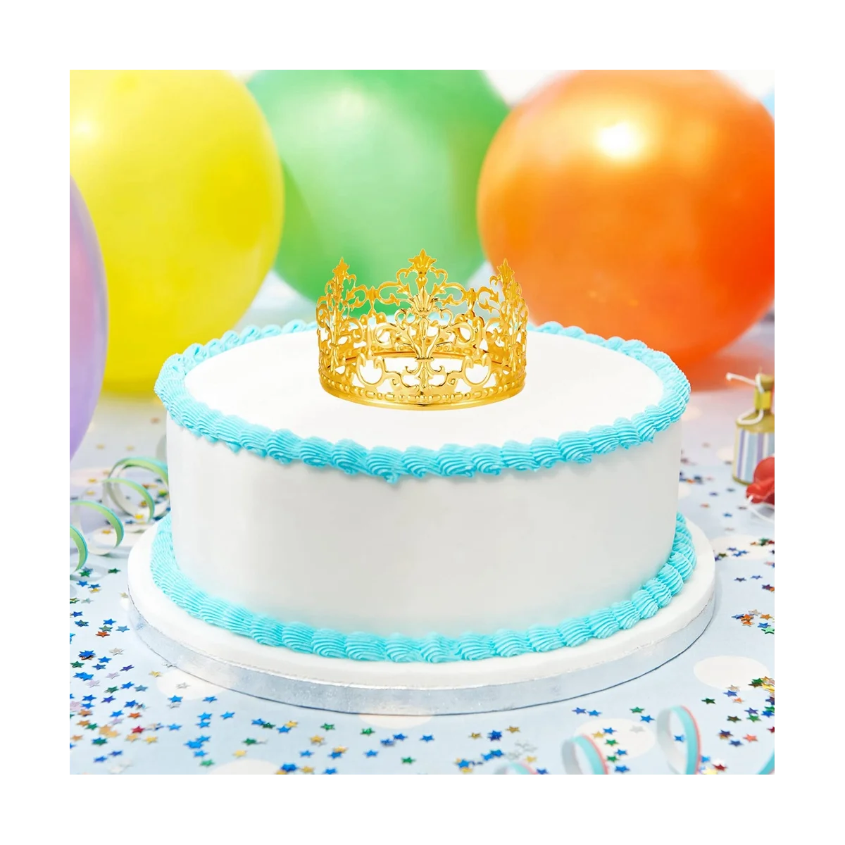 4 Pcs Gold Crown Cake Topper Crown Cake Topper for Wedding Birthday Baby Shower Party Cake Decoration 2 Styles