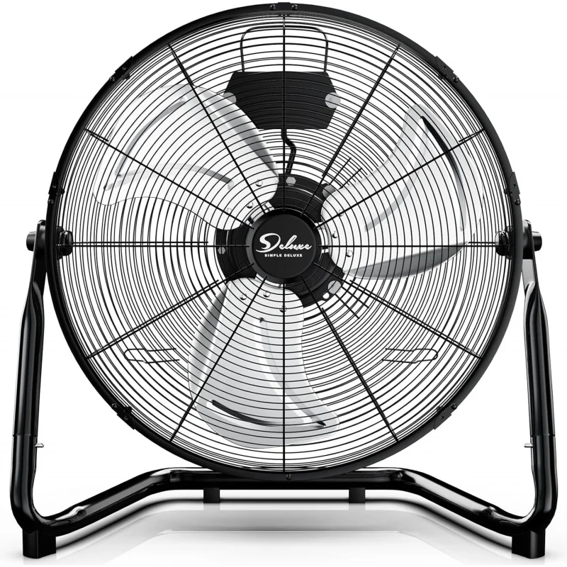 

12 Inch 3-Speed High Velocity Heavy Duty Metal Industrial Floor Fans Quiet for Home, Commercial, Residential, Outdoor/Indoor