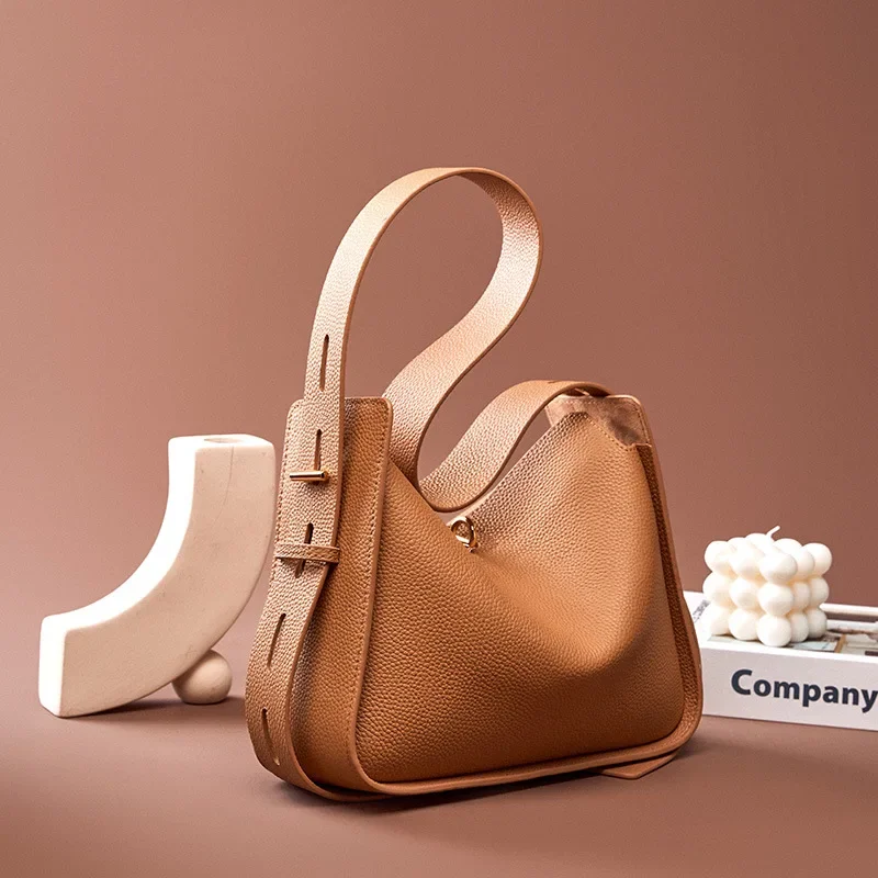 Women's Genuine Leather Shoulder Bags Niche Design Cowhide Crossbody Bag