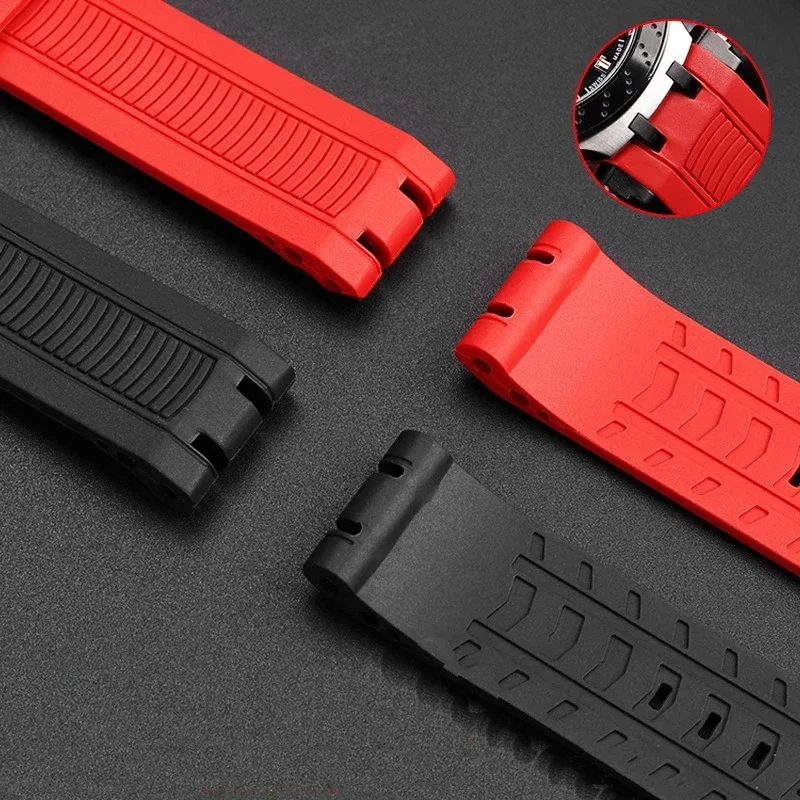Silicone Rubber For Tissot Racing T115417A Series Special Double Notch Watch Strap T115.427 Men's Watch Chain Watchband 22mm