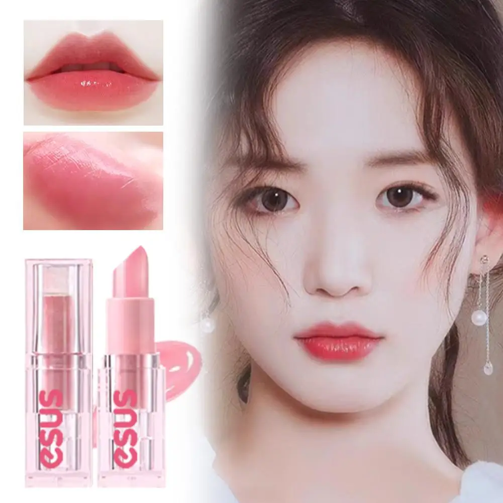 Bálsamo labial de cor quente hidrata profundamente, prevenção de rachaduras, redução de linhas labiais sem sensação pegajosa, bálsamo labial que muda de cor quente