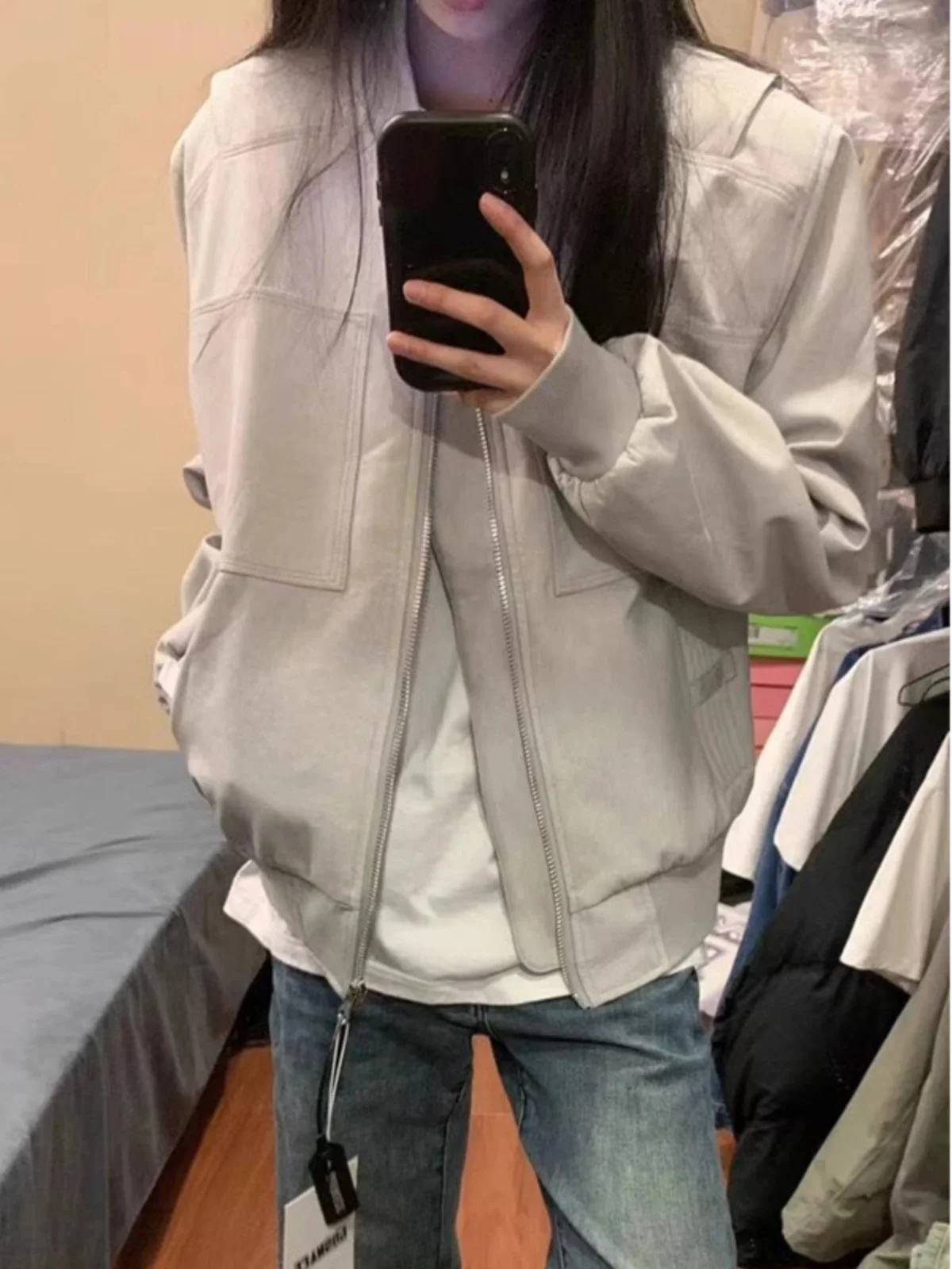 

American Retro Cleanfit Baseball Jaet Men's Spring Autumn ort Sle Motorcycle Jaet Trendy Brand Gosnace M Model
