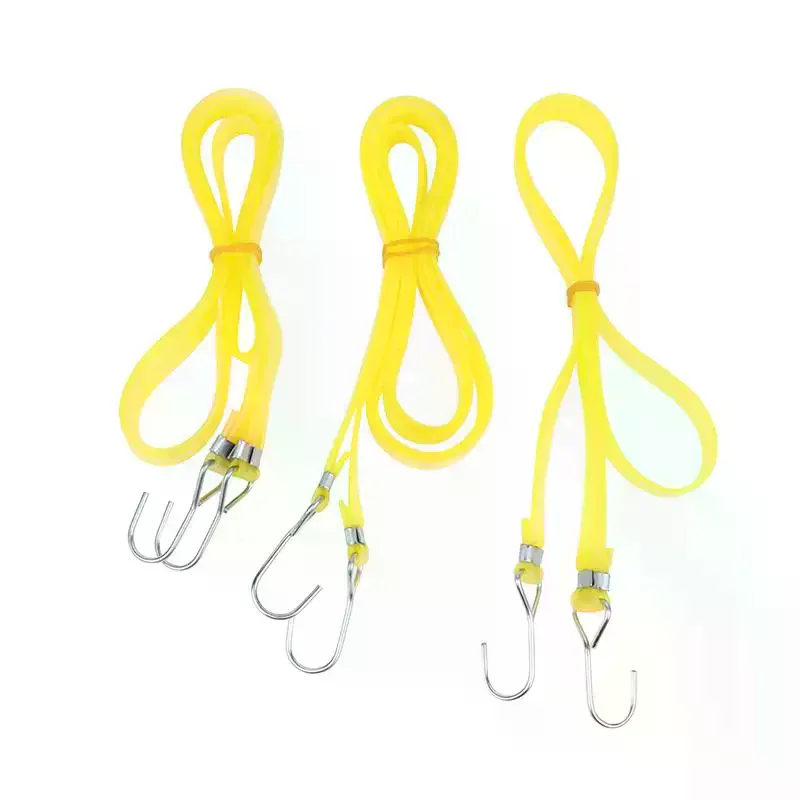 Elastic Cargo Tie Down Straps WithMetal Hooks 1M-2M Motorcycle Bike Bungee Cord For Luggage Transport Rubber Security Rope