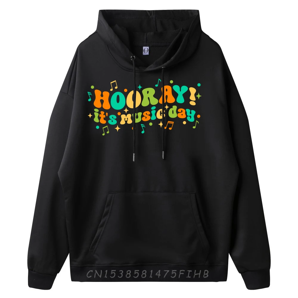 Hooray It is Music Day Music Teacher Appreciation Music Lover Plus Size Men Clothing Oversize Man Street