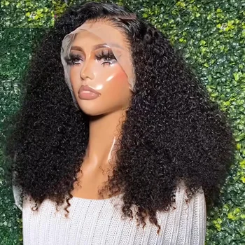 100% Menselijk Haar Krullend Korte Bob Pruiken 13X4 4X4 Kant Frontale Pruik Braziliaanse Diepe Golf menselijk Haar Pruik Voor Vrouwen Pre Geplukt