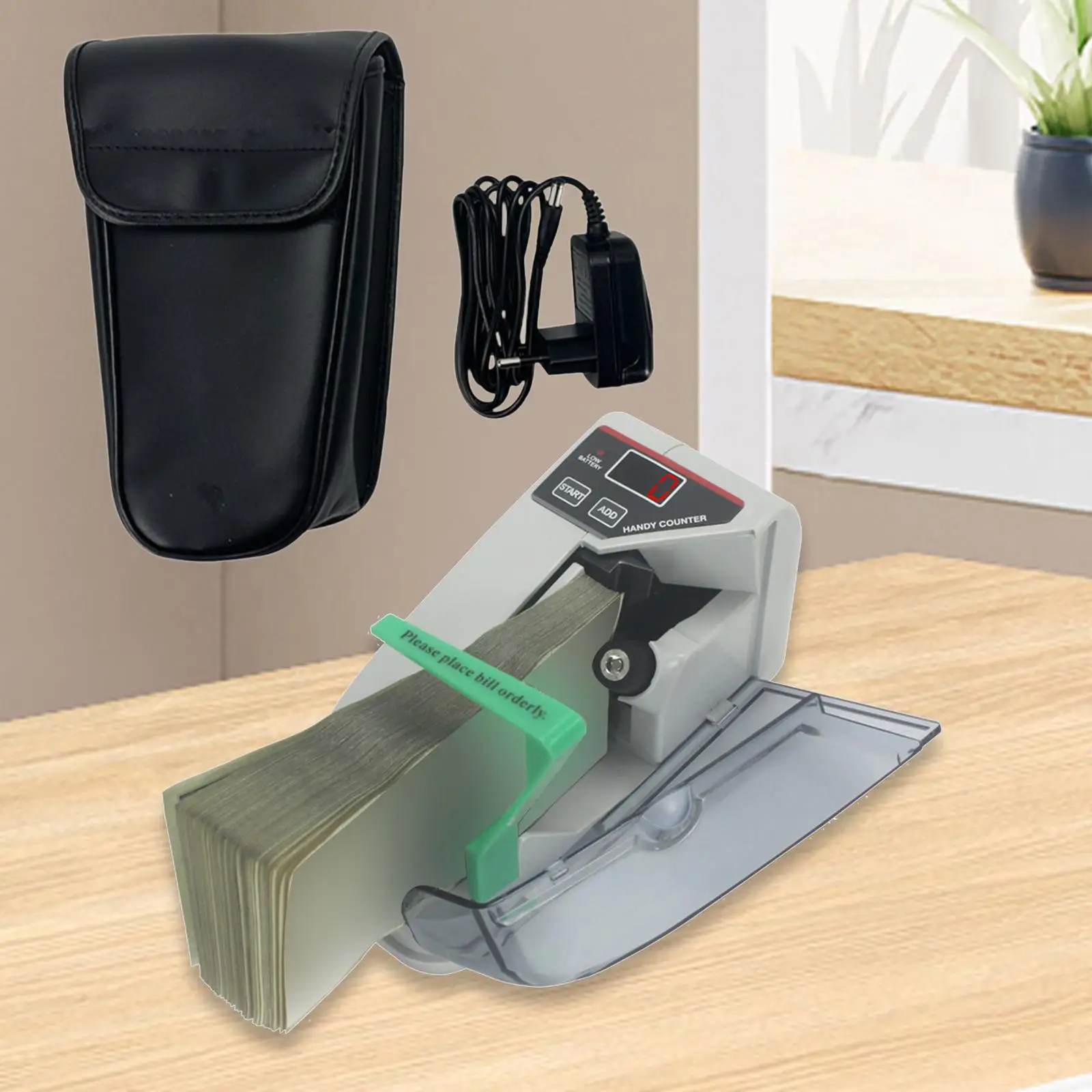 

Money Counter Machine Convenient Versatile Handheld LED Display Handy Cash Counting Machine for Store Business Trip Bank Travel