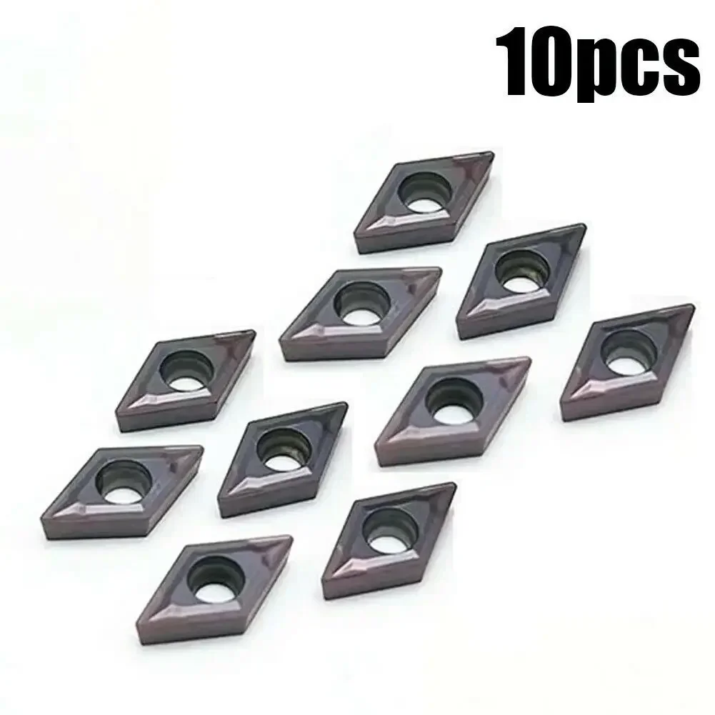 

Set Carbide Inserts Industrial 10PCS Accessories VP15TF DCMT070204 For Lathe Turning Metalworking Supplies Parts