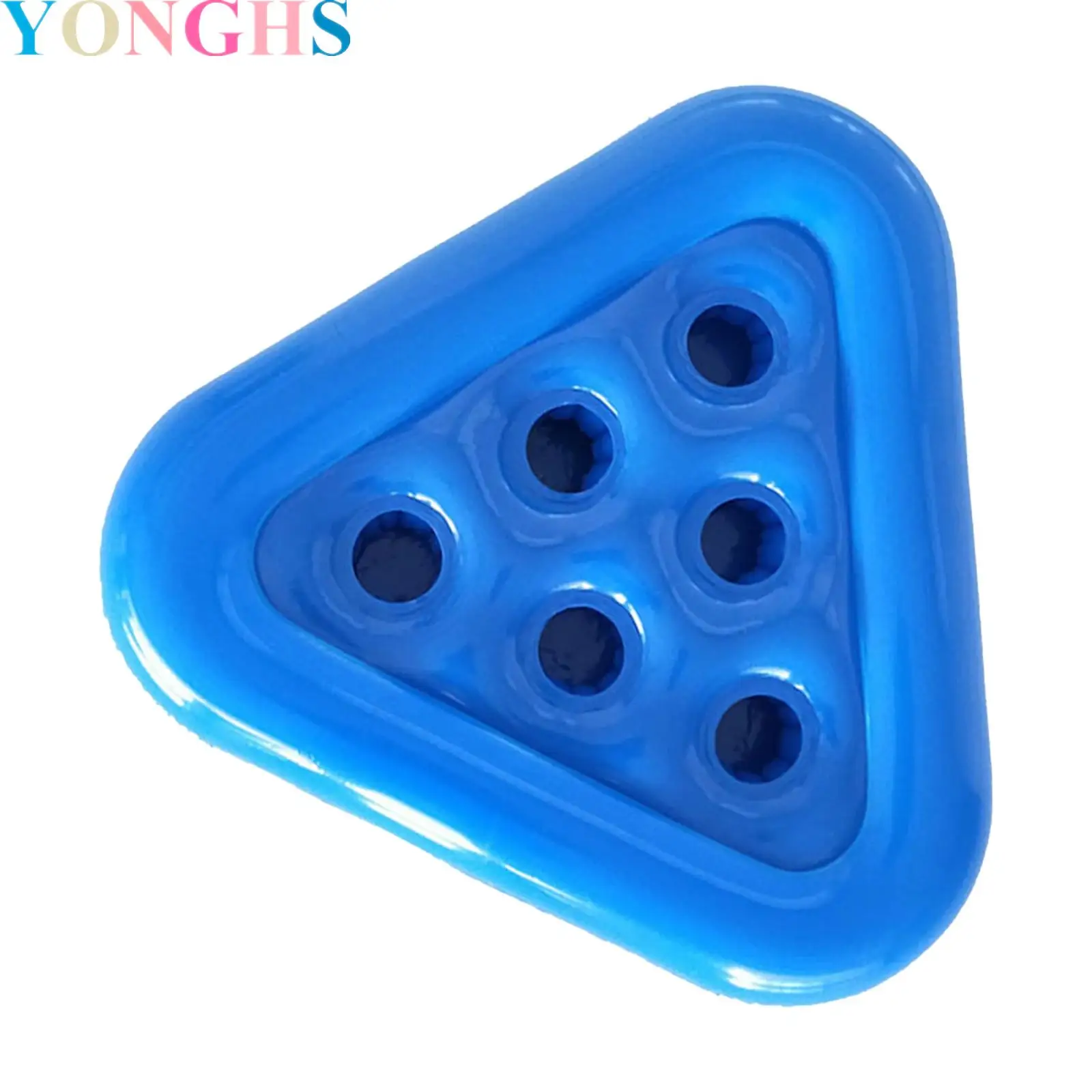 

Six-hole Beer Holder Water Cup Inflatable Triangular Mat Various Drinks Holder Safe And Airtight for Pool Party Throwing Game