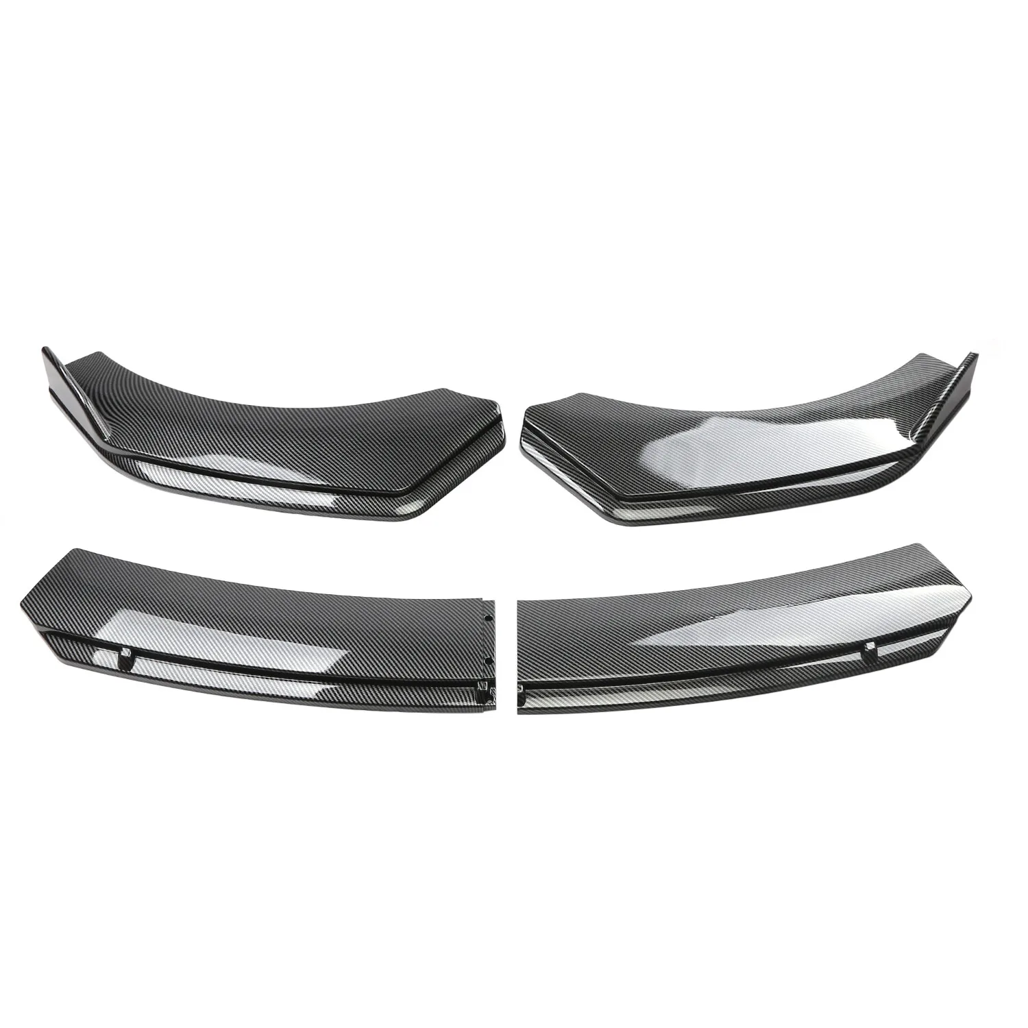 

For Hyundai Accent Sedan Carbon Fiber Style Front Bumper Lip Spoiler Strut Rods