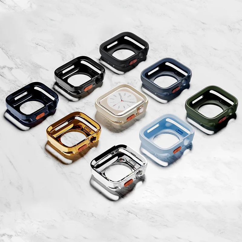 Miękki, odporny na wstrząsy pokrowiec z TPU do zegarka Apple Watch 40 mm 41 mm 44 mm 45 mm 49 mm Pełnoмасштабowe etui antypoślizgowe do zegarka iwatch 9 8 7 6 5 4