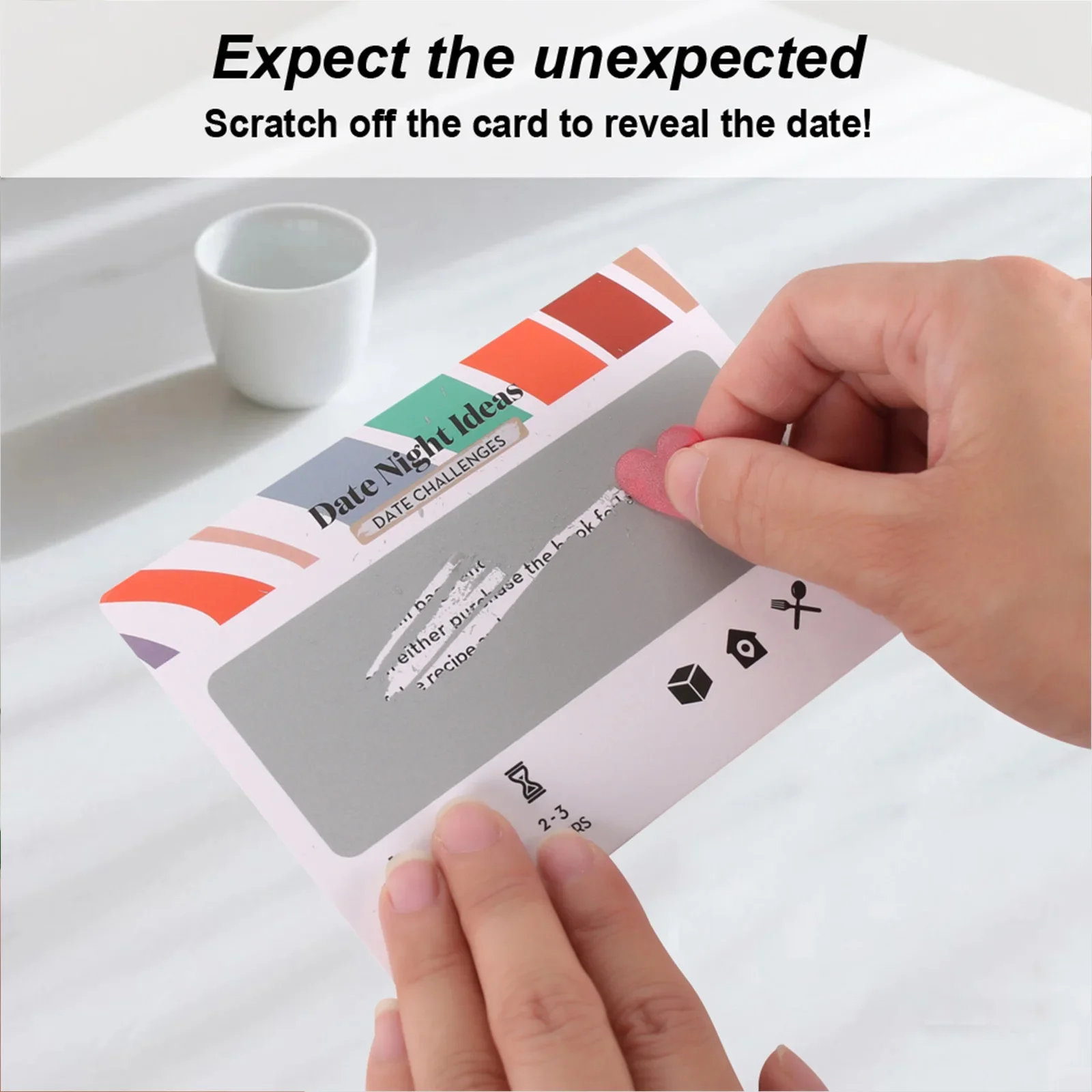 مواعيد مفاجئة للذكرى السنوية الجديدة للأزواج هدية فريدة له/ها (بطاقات قابلة لإعادة الاستخدام)