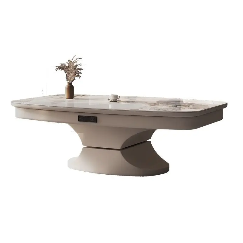 Voice lift coffee table dining table dual-purpose living room rock slab multi-function voice-activated dining table
