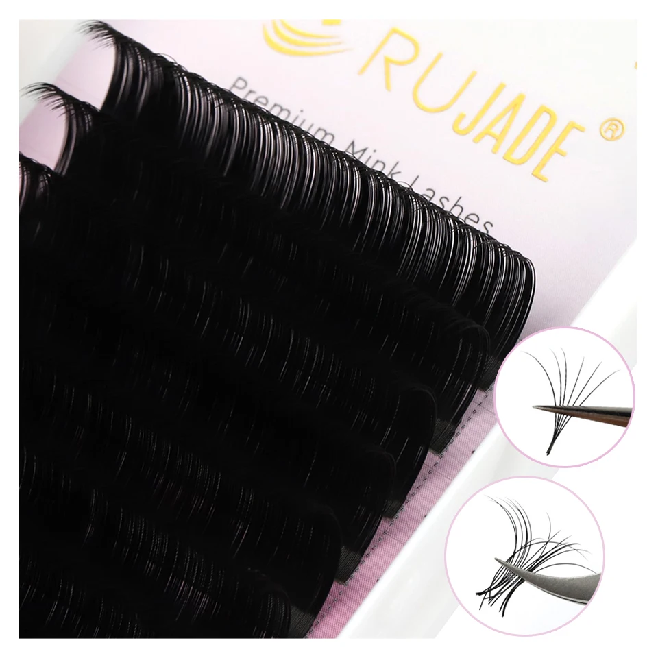 

Lashrujade Faux Mink Individual Eyelash Extension Regular Matte Classic Lashes Russian Volume Eyelash Professional Makeup Lashes