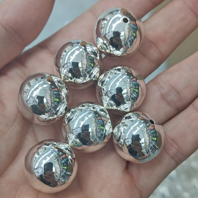 Shipment 1===200pcs 20mm Big Size SILVER COLOR Beads