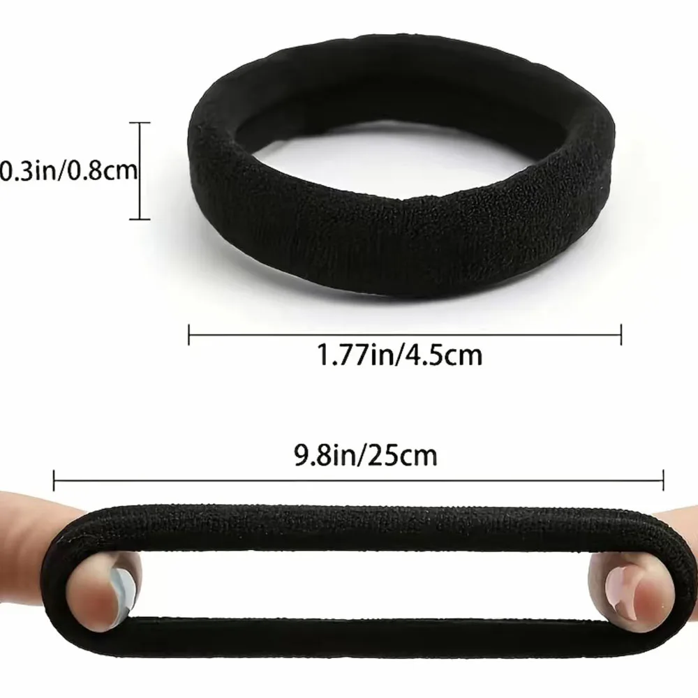 Hoge Elastische Haarbanden Voor Vrouwen Meisjes Zwart Basis Haarband Hoofdband Eenvoudige Paardenstaart Houder Hoofddeksels Haaraccessoires