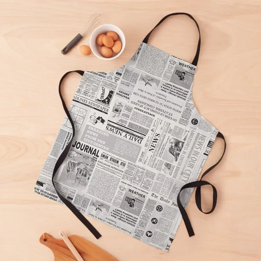 

Newspaper news Apron Things For The Home kitchen clothes for men Christmas gift Apron