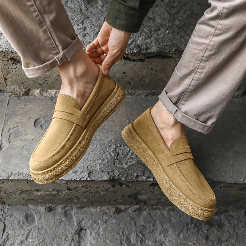 

Hot Sale Men's Slip On Loafers Preppy Lightweight Breathable Comfort Outdoor Flats Non Slip Soft Sole Casual Daily Walking Shoes