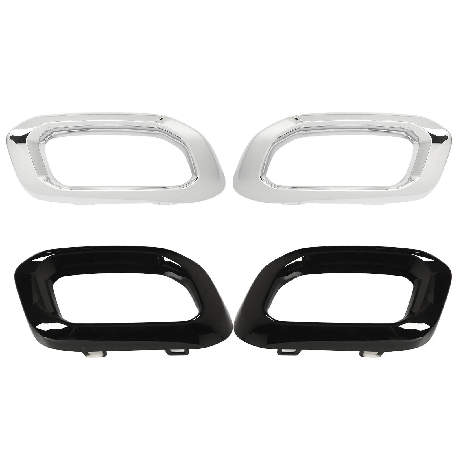 1 Pair Exhaust Tip Tail Cover Trims Bezel Fit For Mercedes-Benz GLC GLE GLS‑Class X253 C253 W167 V167 C167 X167 AMG Line 2020+