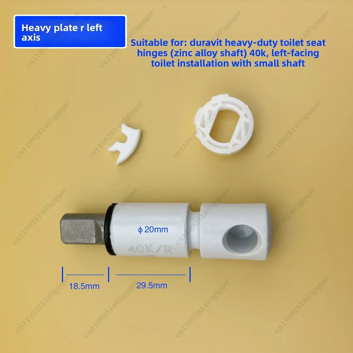 Toilettensitz-Scharnier mit Soft-Close-Dämpfer, Ersatzteil kompatibel mit Duravit, Villeroy & Boch, Geberit – Detail 5
