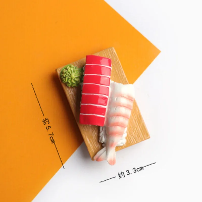 3D Refrigerator Magnet for Home Decoration Magnetic Stickers Seafood King Crab Salmon Sushi Tourism Souvenirs Japanese Souvenirs