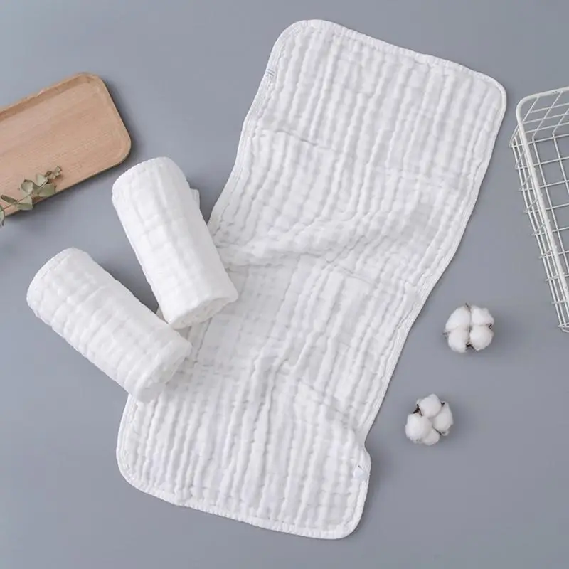 

Y88D Baby Cotton Bibs Washable Child Towel Fashion Burp Bibs with Belt for Feeding