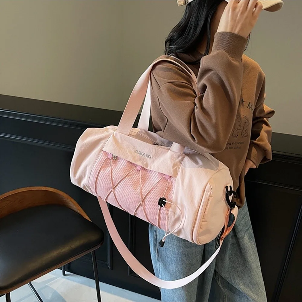 

Korean Style Travel Luggage Bag Large Capacity Dry and Wet Separated Sports Fitness Handbag Waterproof Carrying Duffel Bag