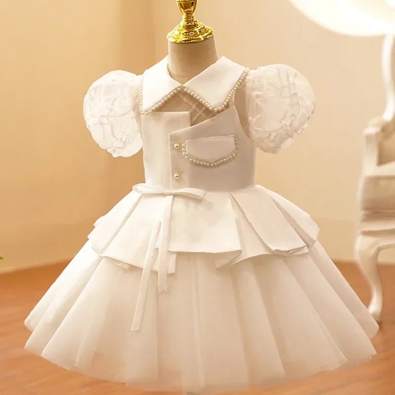 2025 Mädchen Prinzessin Kleid für Baby Mädchen Elegante Hochzeit Formale Kleider Kinder Vintage Ballkleid Kinder Geburtstag Party Vestidos