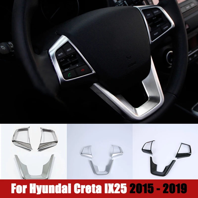 Kierownicy samochodu dekoracji obudowa na przyciski dla Hyundai Creta IX25 2015 2016 2017 2018 2019 akcesoria samochodowe do stylizacji