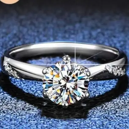 

JR020 Lefei модное модное роскошное 6 лапок классическое одинарное кольцо с муассанитом подвески женские стерлингового серебра 925 пробы вечерние ювелирные изделия Match-all