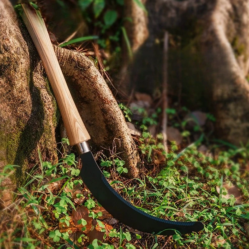 Gardening Forest Sickle Mower Carbon Steel Outdoor Garden Fruit Tree Pruning Tool Sawtooth Cutting