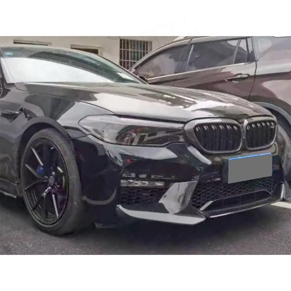 

JCYECF для BMW 5 серии F90 M5 2018-2020: глянцевые черные сплиттеры переднего бампера, накладки-канарды, карбоновый дизайн