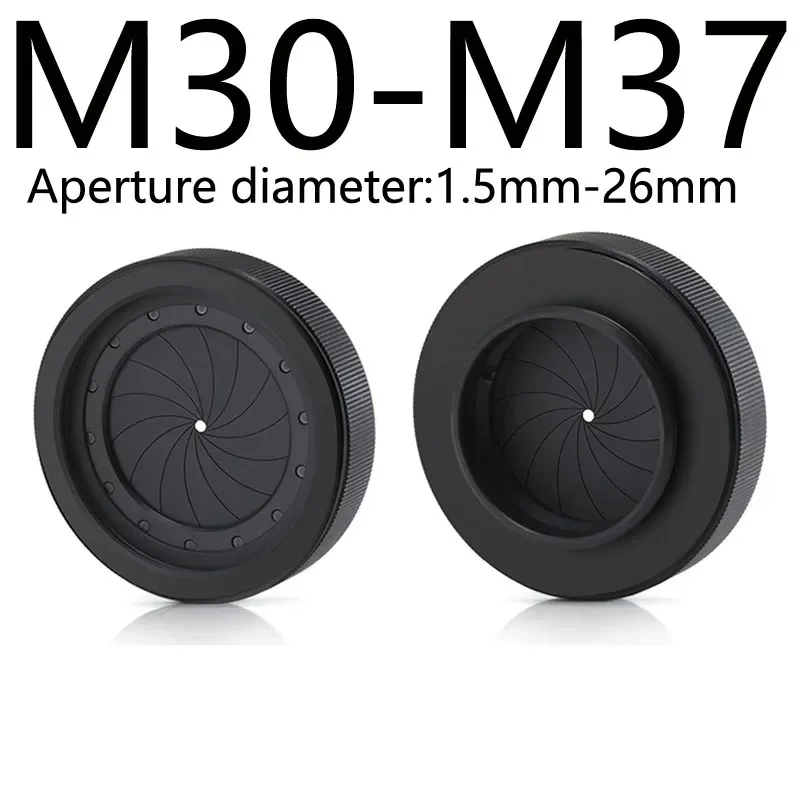 Imagem -04 - Anel de Diafragma de Íris para Lente de Câmera Abertura Ajustável Anel Adaptador Modular M30 a M37 M42 a M42 cs a c 1.529 mm 1.5-25 mm 1.5-26 mm