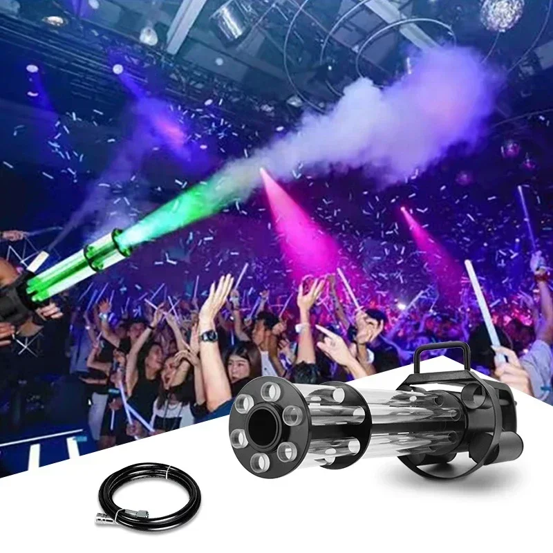 High Quality LED CO2 Gun DJ Party Wedding Stage Effect Handhold Co2 Jet Machine Gatling Fog Cannon Smoke Spray Gun