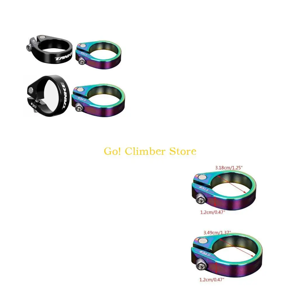 

Q84C Bike SeatPost for Seat Post Clamp Tube Clip MTB Seatpost Clamp 31.8mm 34.9mm