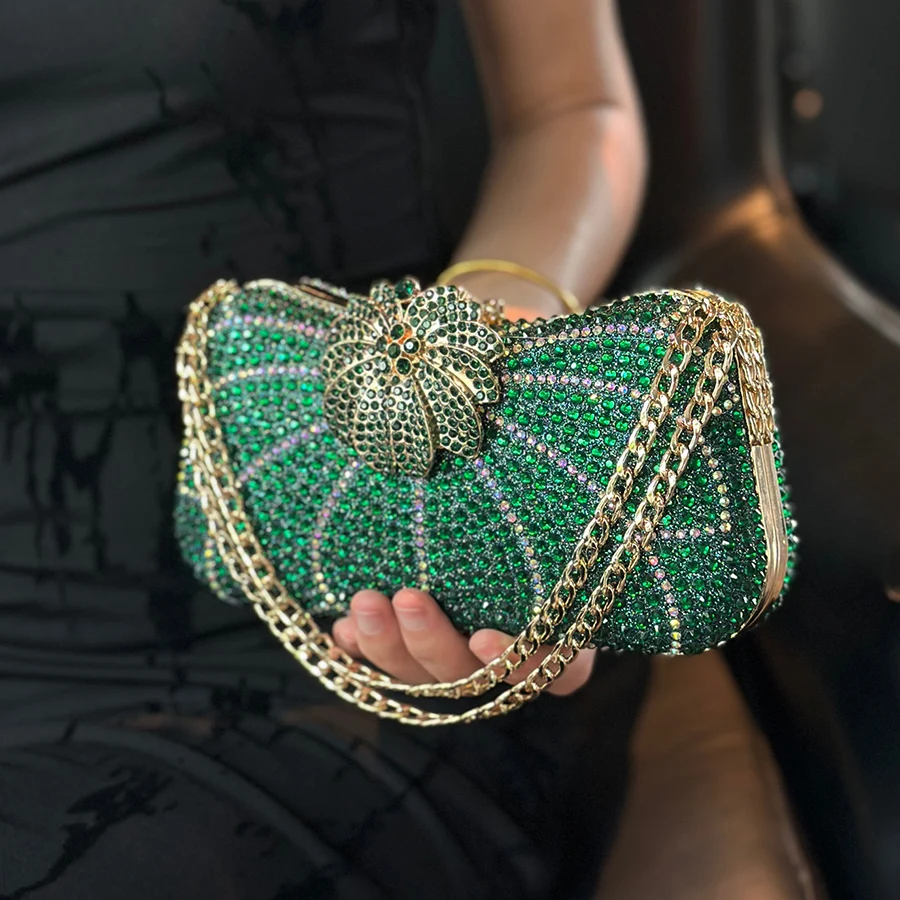 

Вечерние сумки с цветочными стразами, клатч с бриллиантами и цепочкой, сумки на плечо, свадебный женский кошелек, коробка для свадебного платья