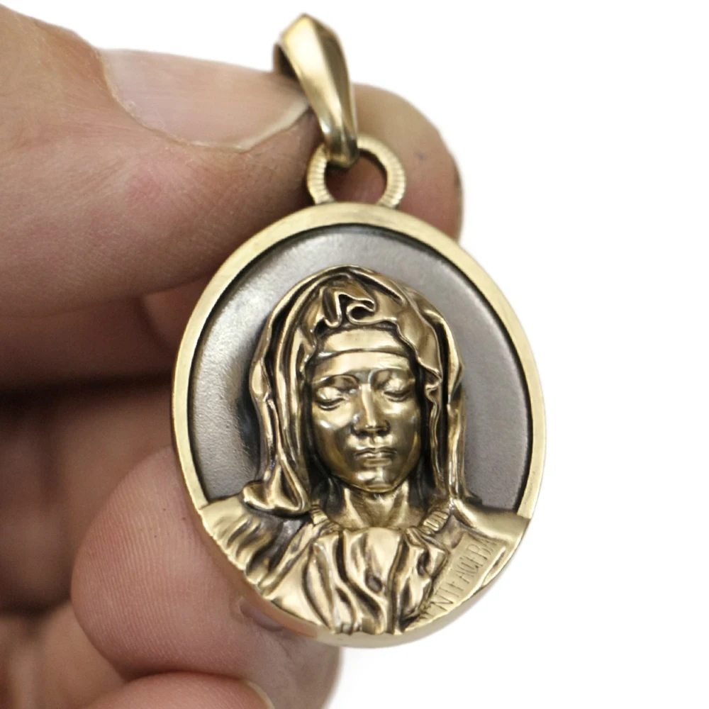 

Details Brass Virgin Mary Pendant Charms Belief Jewelry BR441