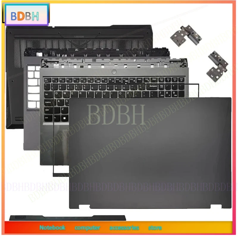 New LCD Back Cover For Legion 5 Pro 16ACH6 16ACH6H 16ITH6 16ITH6H 2021 Bezel Palmrest Bottom HingeCover Hinges HY660 AM1ZV000700