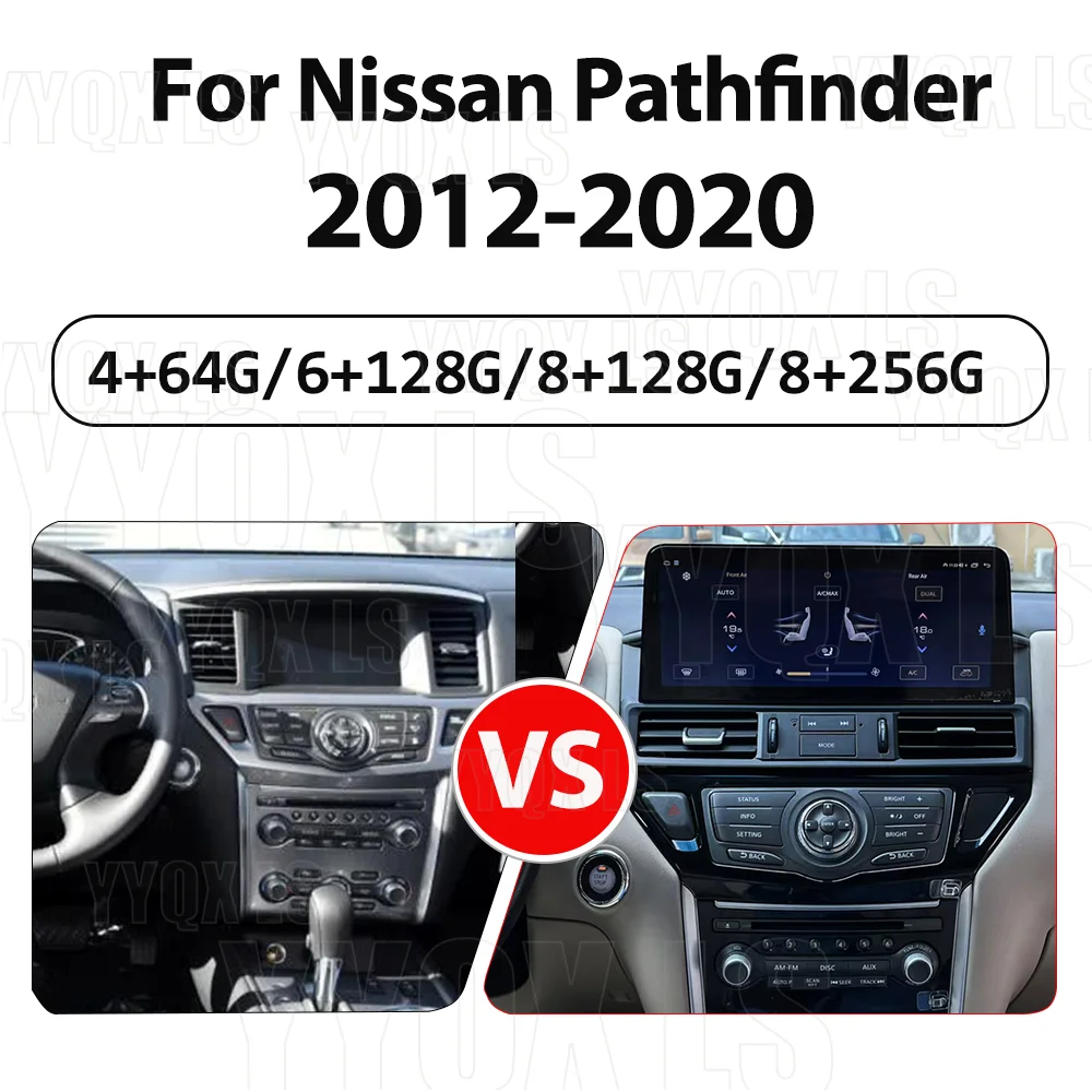 Car Radio Android  For Nissan Pathfinder 2012-2020 Stere HD Blu-ray 2.5K Screen GPS Navigation Multimedia Player GPS DSP WIFI