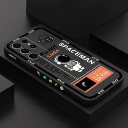 Global Astronauts Phone Case For Samsung Galaxy S25 S24 S23 S22 S21 S20 S10 Ultra Plus FE Note 20 Ultra 10 9 Plus Cover