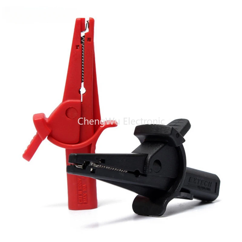 

2Pcs 10A 1000V Alligator Clip Copper for Multimeter Pen 4mm Banana Test Probes