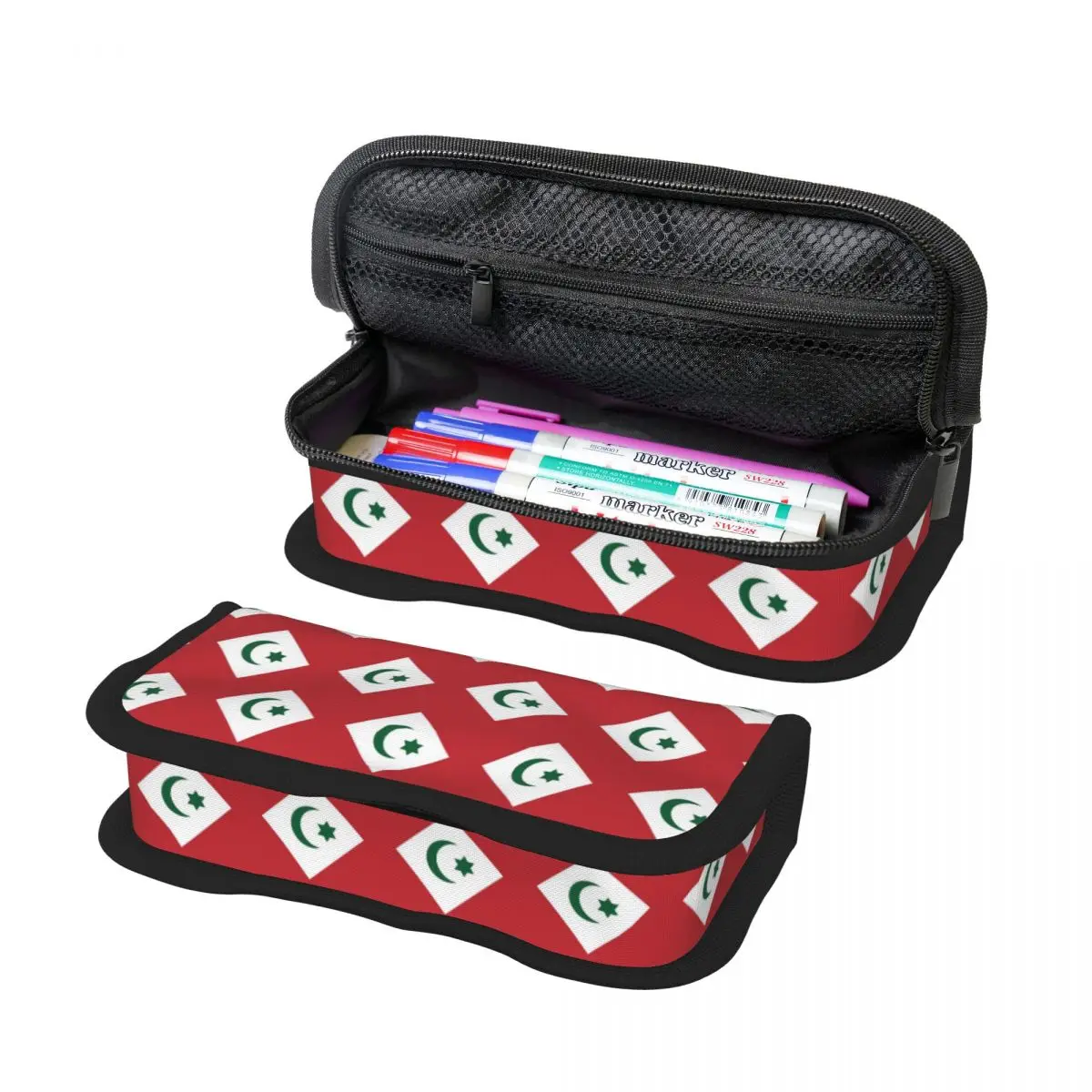 Rif Republic Flag Pencil Case Pen Holder Large Capacity Pen Box Pencil Bag for Studen School