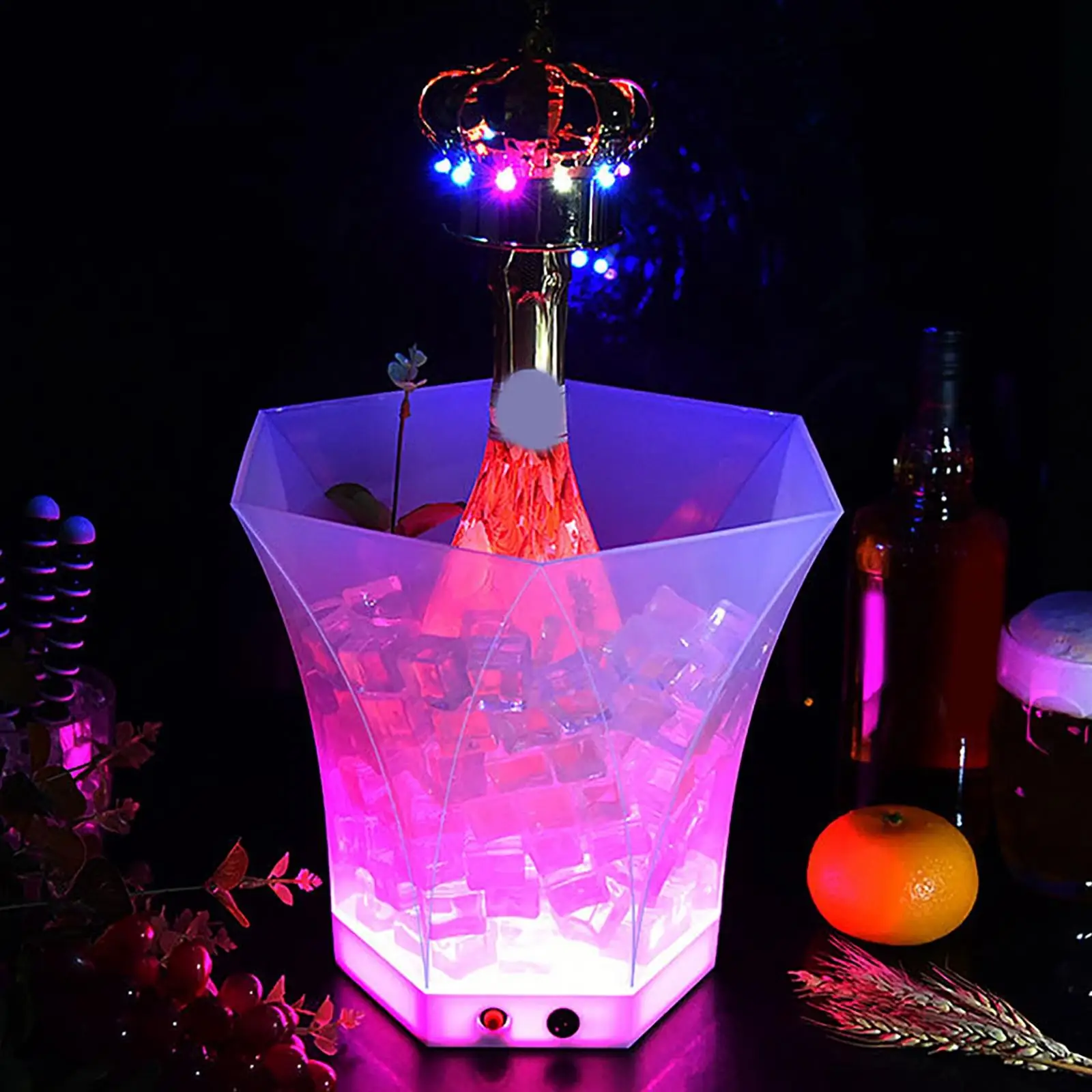 Glace LED transparente, barre lumineuse, batterie de grande capacité, 62 boissons, E27, 5L