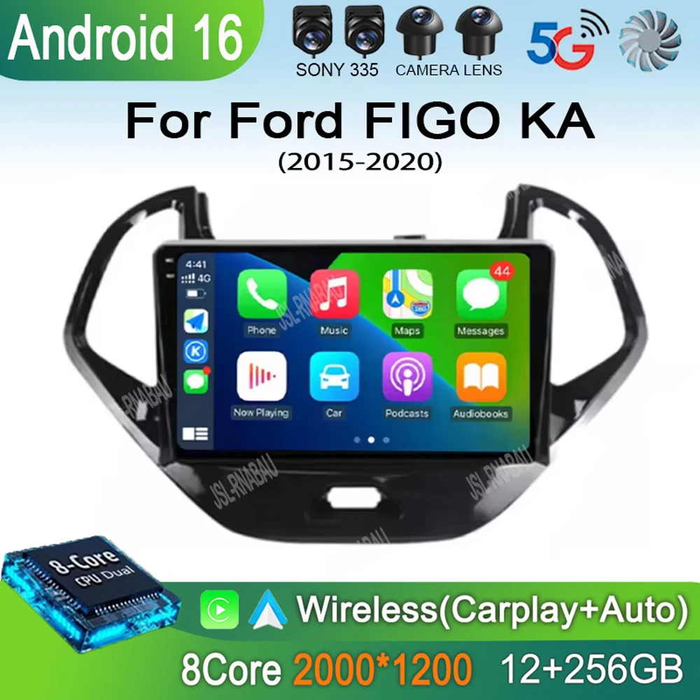 

Автомагнитола Android 16 Carplay для Ford FIGO KA 2015-2020, мультимедийный видеоплеер, навигация GPS, DSP, аудио, стерео, без 2din DVD