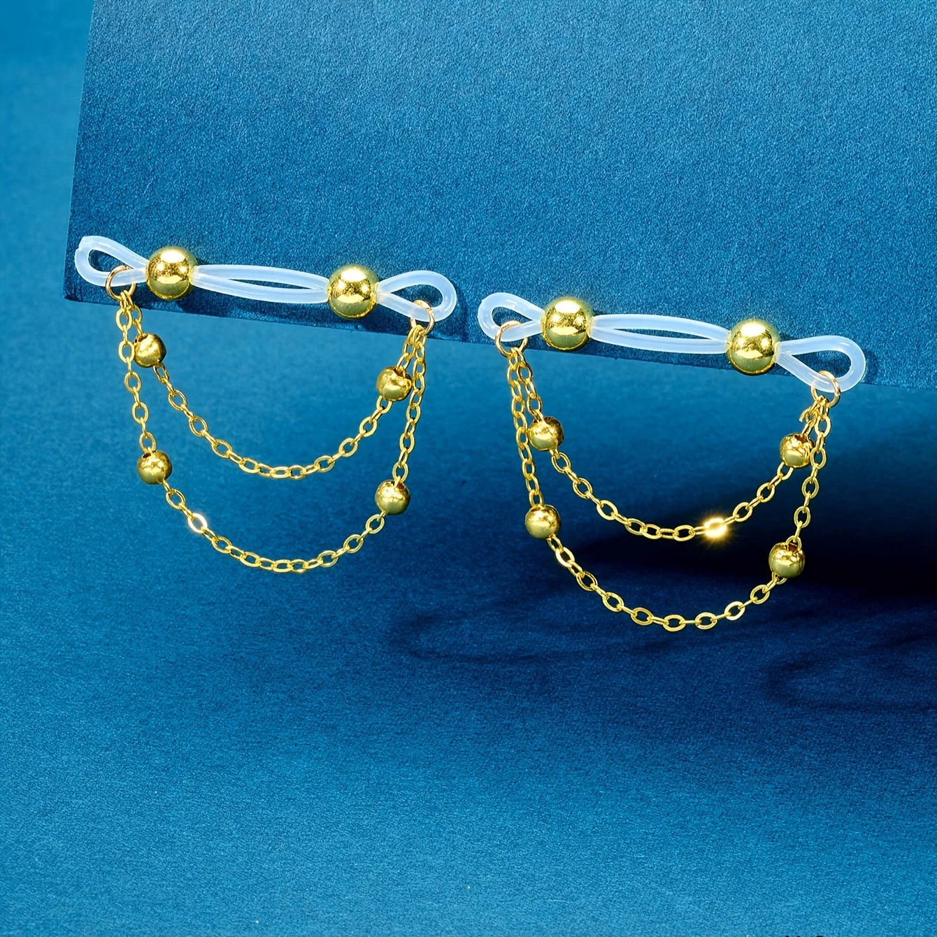 1 Pair Adjustable Fake Nipple Rings - No-Pierce Acrylic Nipple Rings with Sparkling Accents | Perfect for Parties - afbeelding 1