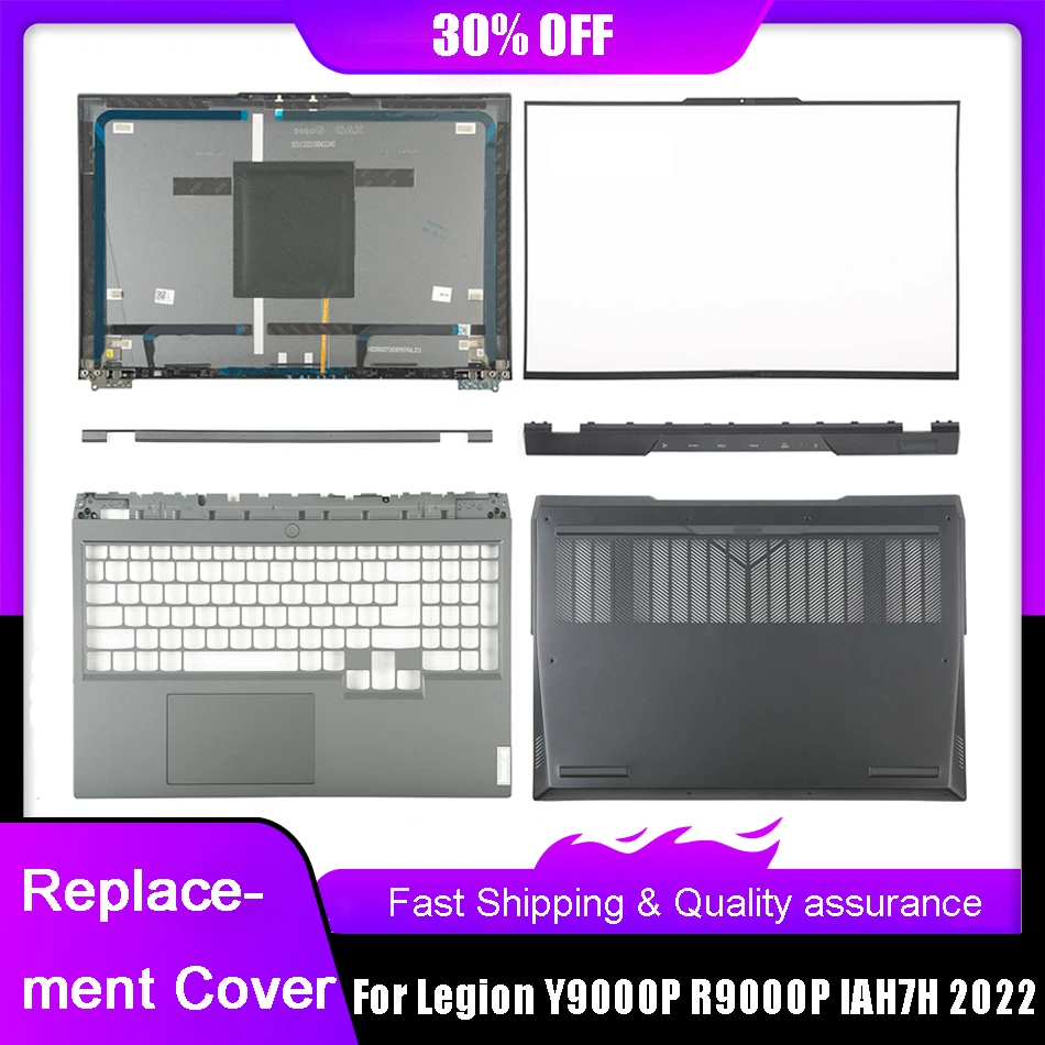 New Laptop Back Cover For Lenovo Legion 5 Pro Y9000P R9000P IAH7H 2022 Front Bezel Palmrest Upper Bottom Case Hinge Mound Layer