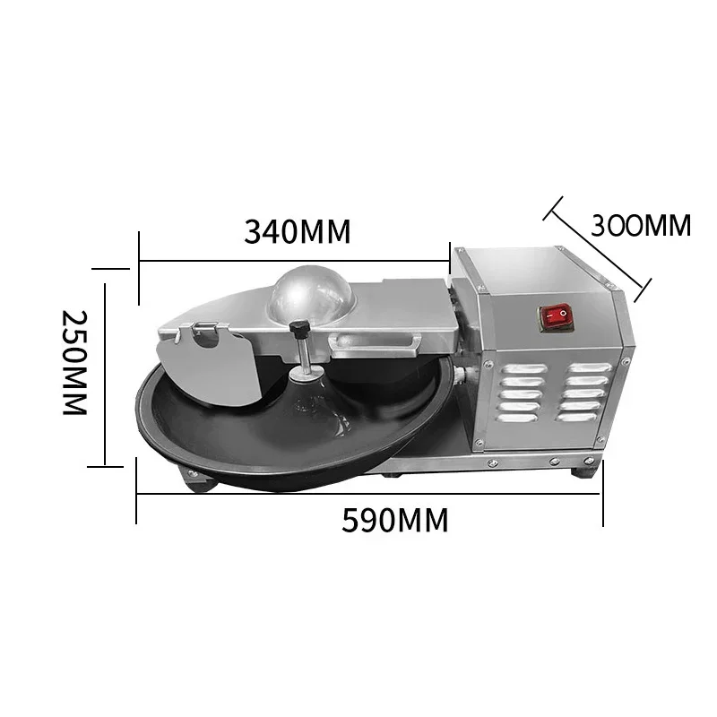 5L Commercial & Home Stuffing Chopper Machine Basin Type Electric Vegetable Cutter Machine For Dumpling Stuffing Grinder