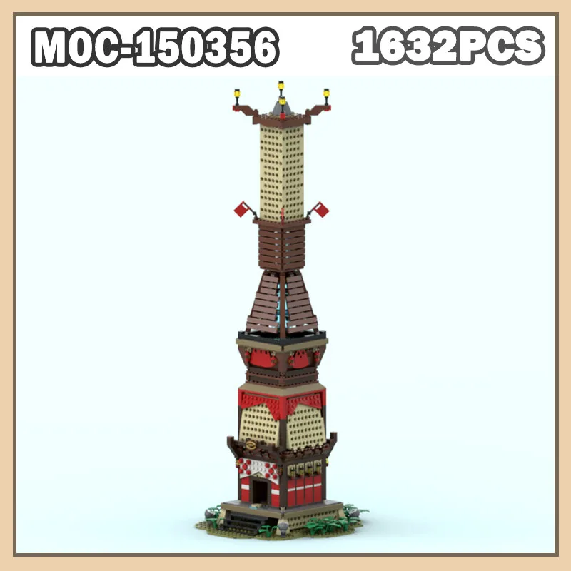 

MOC-150356 Building Blocks House Sky view Tower - Teleportation Tower building game series Creative Gift Building Blocks